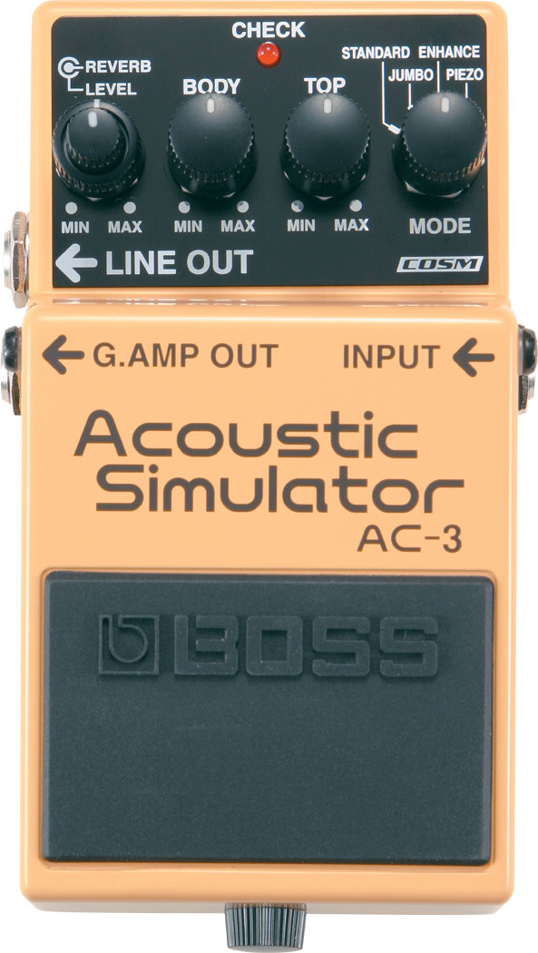 פדל לגיטרה חשמלית מדמה גיטרה אקוסטית Boss AC3 1 פדל לגיטרה חשמלית מדמה גיטרה אקוסטית Boss AC3