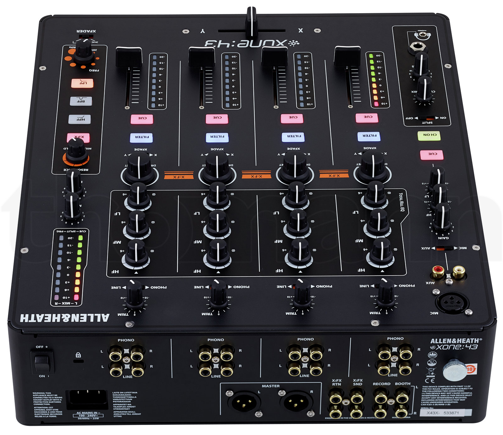 מיקסר DJ Allen & Heath Xone 43 5 מיקסר DJ Allen & Heath Xone 43 — תמונה 5