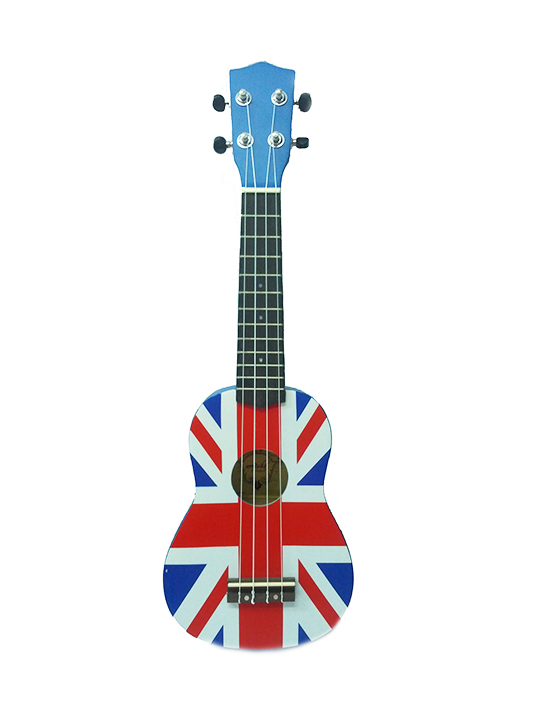 יוקללה סופרן עם גרפיקת דגל בריטניה Aloha UK-300O 1 יוקללה סופרן עם גרפיקת דגל בריטניה Aloha UK 300O