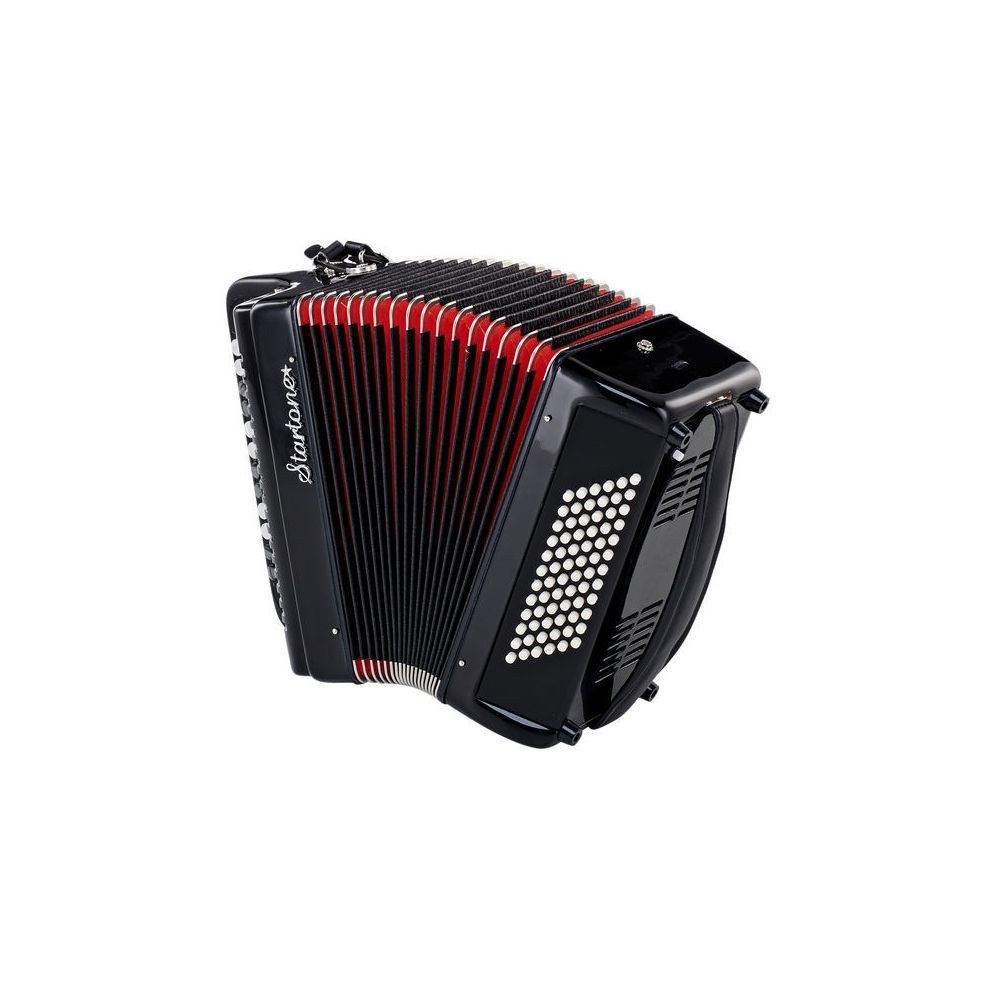 אקורדיון כפתורים Startone במערכת C – 72 בסים, 62 כפתורים ב-5 שורות, רצועות ונרתיק גב, שחור (יבוא בלעדי) 3 אקורדיון הכפתורים – אקורדיון כפתורים, תמונה 3