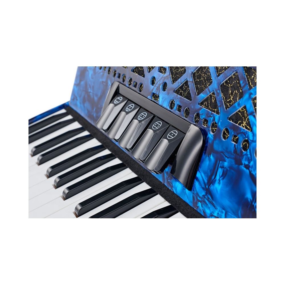 אקורדיון פסנתר 72 באסים Startone – 34 קלידים, 5 רגיסטרים, כולל תיק גב ורצועות, כחול (יבוא בלעדי) 5 האקורדיון הכחול של Startone – אקורדיון פסנתר, תמונה 5