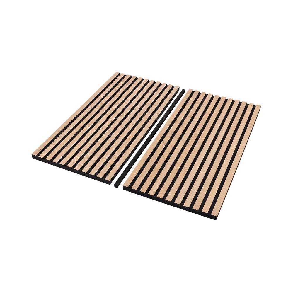 זוג בולמים אקוסטיים t.akustik עם פסי עץ – 120×60 ס״מ, לבד PET, מראה עץ בהיר, לקיר 5 זוג הבולמים עם פסי העץ – בולם אקוסטי לקיר, תמונה 5
