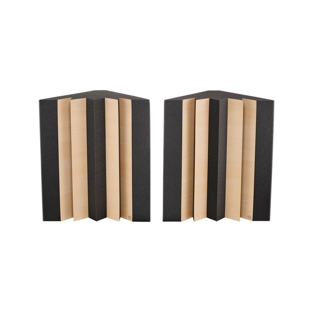 זוג מלכודות בס פינתיות t.akustik – 37×37×60 ס״מ, בליעה 80–1000 הרץ, ספוג פוליאסטר, אנתרציט וליבנה 2 זוג מלכודות הבס הפינתיות – מלכודת בס פינתית, תמונה 2