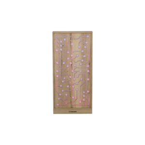 פאנל אקוסטי עם תאורת LED צבעונית t.akustik – 120×60 ס״מ, שלט רחוק, חיבור USB-C, גימור אלון