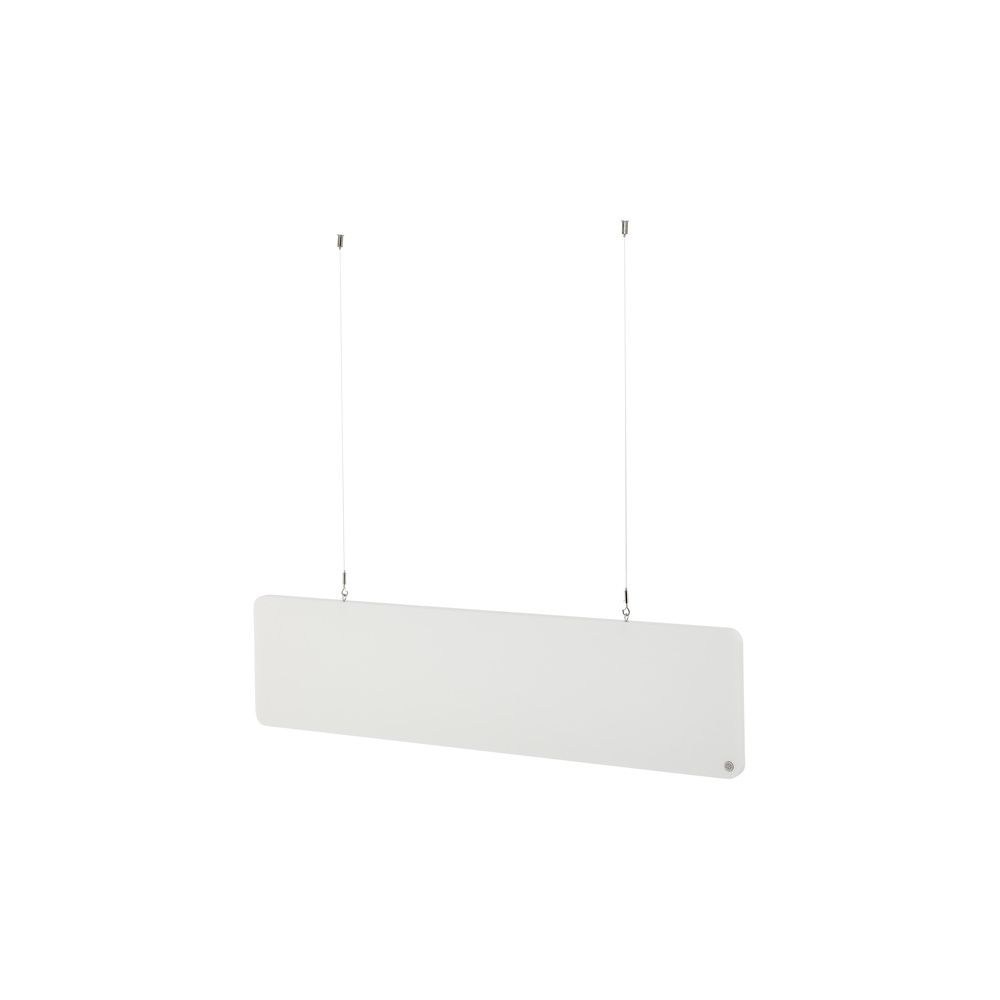 זוג פאנלים אקוסטיים תלויים t.akustik 120×30 ס״מ – PET, תלייה מהתקרה בכבלי נירוסטה, לבן 2 הפאנלים התלויים 120×30 – פאנל אקוסטי תלוי, תמונה 2