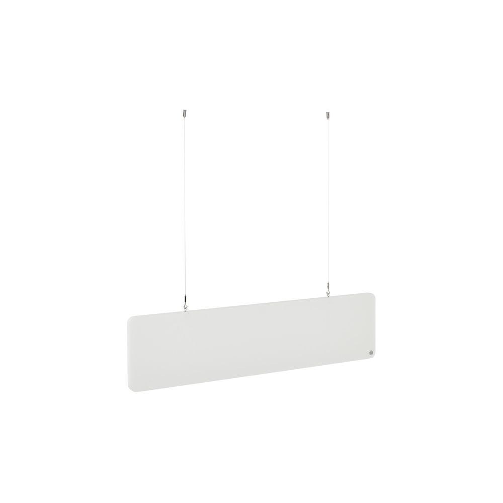 זוג פאנלים אקוסטיים תלויים t.akustik 120×30 ס״מ – PET, תלייה מהתקרה בכבלי נירוסטה, לבן 4 הפאנלים התלויים 120×30 – פאנל אקוסטי תלוי, תמונה 4