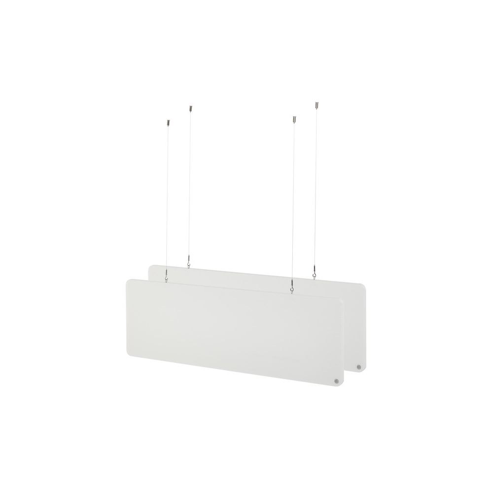 זוג פאנלים אקוסטיים תלויים t.akustik 120×40 ס״מ – PET, תלייה מהתקרה בכבלי נירוסטה, לבן 1 זוג פאנלים אקוסטיים תלויים t.akustik 120×40 ס״מ – PET, תלייה מהתקרה בכבלי נירוסטה, לבן