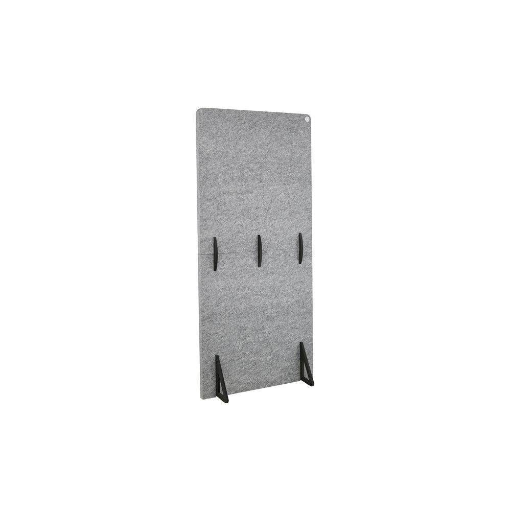 מחיצה אקוסטית ניידת t.akustik מלבד PET – 195×95 ס״מ, NRC 0.95, עומדת על רגליות, אפור-כסוף 3 המחיצה האקוסטית הניידת – מחיצה אקוסטית, תמונה 3