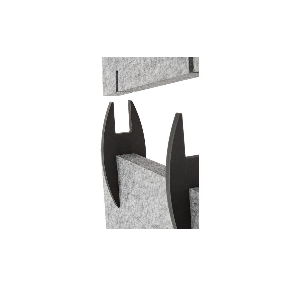מחיצה אקוסטית ניידת t.akustik מלבד PET – 195×95 ס״מ, NRC 0.95, עומדת על רגליות, אפור-כסוף 5 המחיצה האקוסטית הניידת – מחיצה אקוסטית, תמונה 5