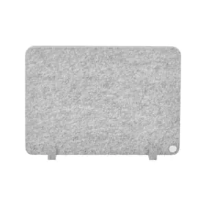 פאנל אקוסטי PET t.akustik 80×60 ס״מ – עם 2 רגליות, NRC 0.95, עמיד ללחות, אפור-כסוף