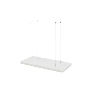בולם תקרה אקוסטי t.akustik מלבד PET – 120×60 ס״מ, עובי 5 ס״מ, NRC 0.95, כבלי תלייה, לבן