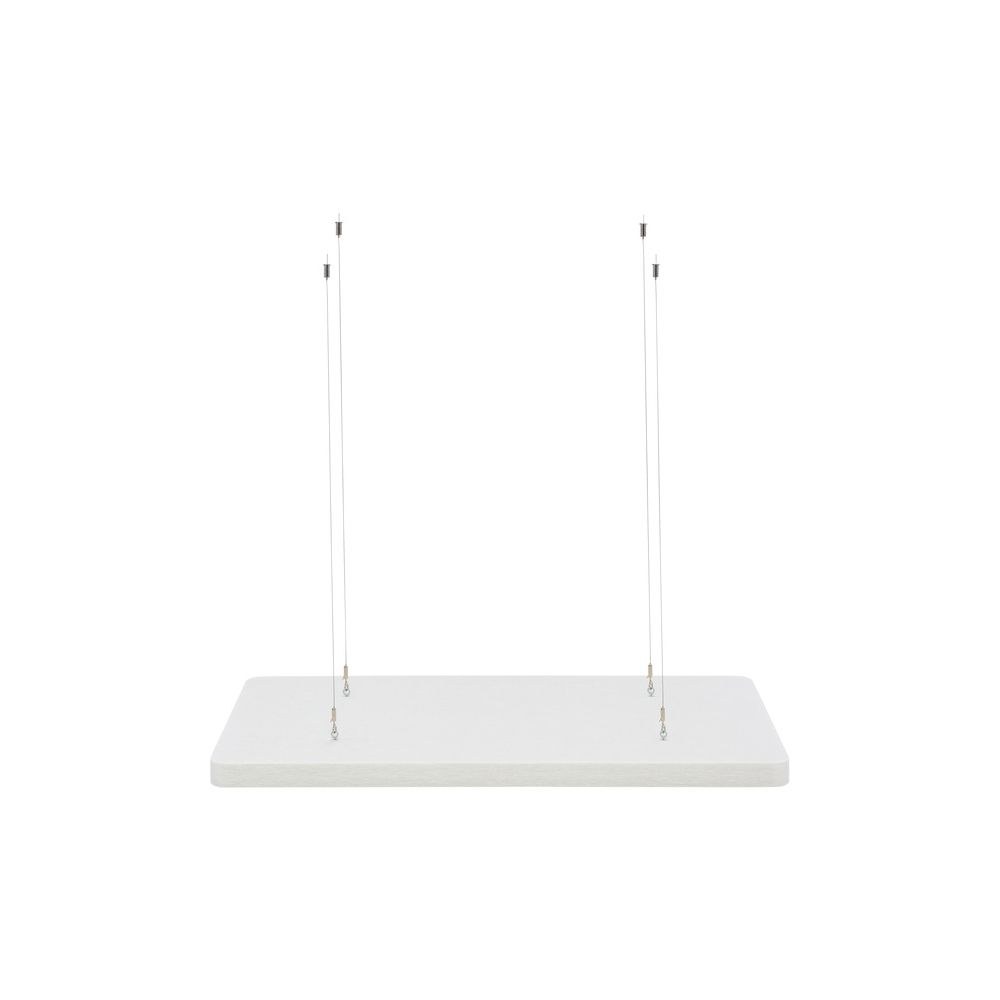 בולם תקרה אקוסטי t.akustik מלבד PET – 120×60 ס״מ, עובי 5 ס״מ, NRC 0.95, כבלי תלייה, לבן 2 בולם התקרה הלבן – בולם תקרה אקוסטי, תמונה 2
