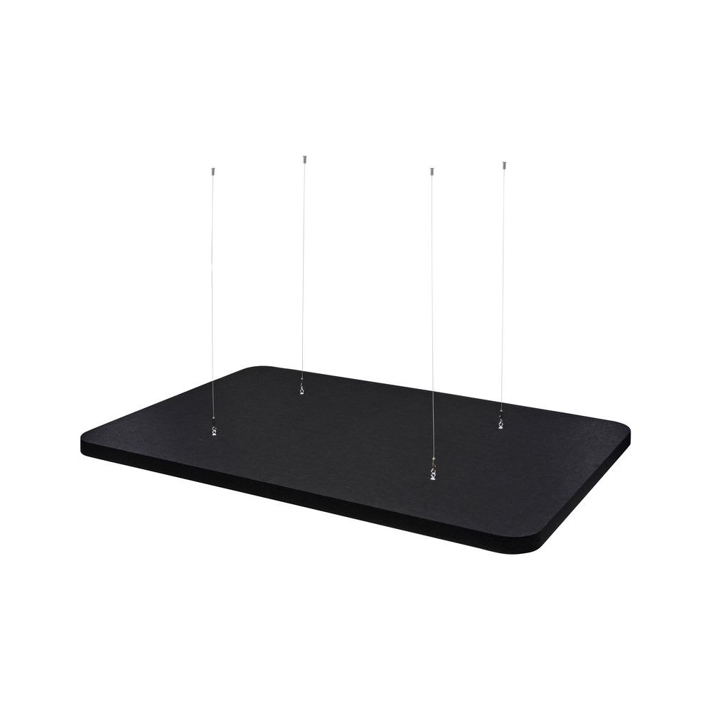 בולם תקרה אקוסטי t.akustik מלבד PET – 180×120 ס״מ, עובי 5 ס״מ, NRC 0.95, כבלי תלייה, שחור 1 בולם תקרה אקוסטי t.akustik מלבד PET – 180×120 ס״מ, עובי 5 ס״מ, NRC 0.95, כבלי תלייה, שחור