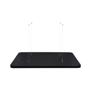 בולם תקרה אקוסטי t.akustik מלבד PET – 180×120 ס״מ, עובי 5 ס״מ, NRC 0.95, כבלי תלייה, שחור