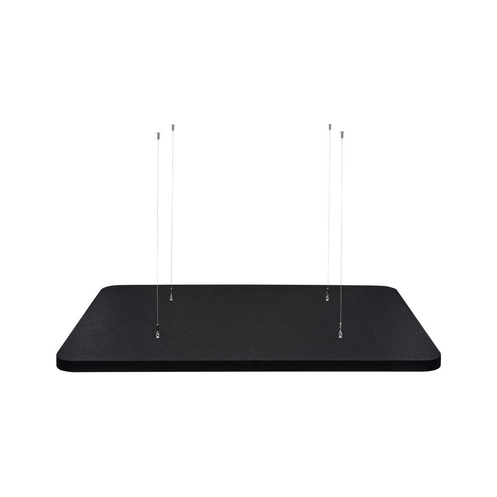 בולם תקרה אקוסטי t.akustik מלבד PET – 180×120 ס״מ, עובי 5 ס״מ, NRC 0.95, כבלי תלייה, שחור 2 בולם התקרה האקוסטי – בולם תקרה אקוסטי, תמונה 2
