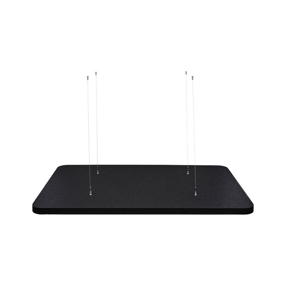 בולם תקרה אקוסטי t.akustik מלבד PET – 180×120 ס״מ, עובי 5 ס״מ, NRC 0.95, כבלי תלייה, שחור 4 בולם התקרה האקוסטי – בולם תקרה אקוסטי, תמונה 4