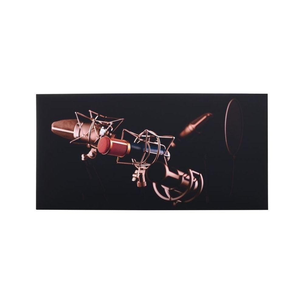 פאנל אקוסטי מודפס t.akustik 120×60 ס״מ – הדפס Mic Check, מסגרת MDF, בד שקוף לקול, כולל תלייה 5 הפאנל האקוסטי המודפס – פאנל אקוסטי מודפס, תמונה 5