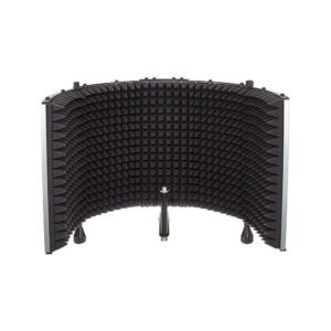 מסך אקוסטי למיקרופון the t.bone XL – 5 מקטעים מתקפלים, רוחב עד 80 ס״מ, לסטנד או לשולחן (יבוא בלעדי)