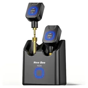 מערכת אלחוטית 5.8GHz לגיטרה, בס וקלידים עם נרתיק טעינה 2000mAh, עד 30 שעות ו-6 ערוצים
