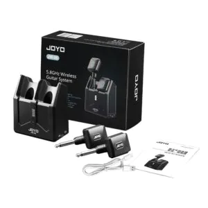 מערכת אלחוטית 5.8GHz לגיטרה ובס עם קופסת טעינה — עד 18 שעות, 4 ערוצים, בלי כבל על הבמה