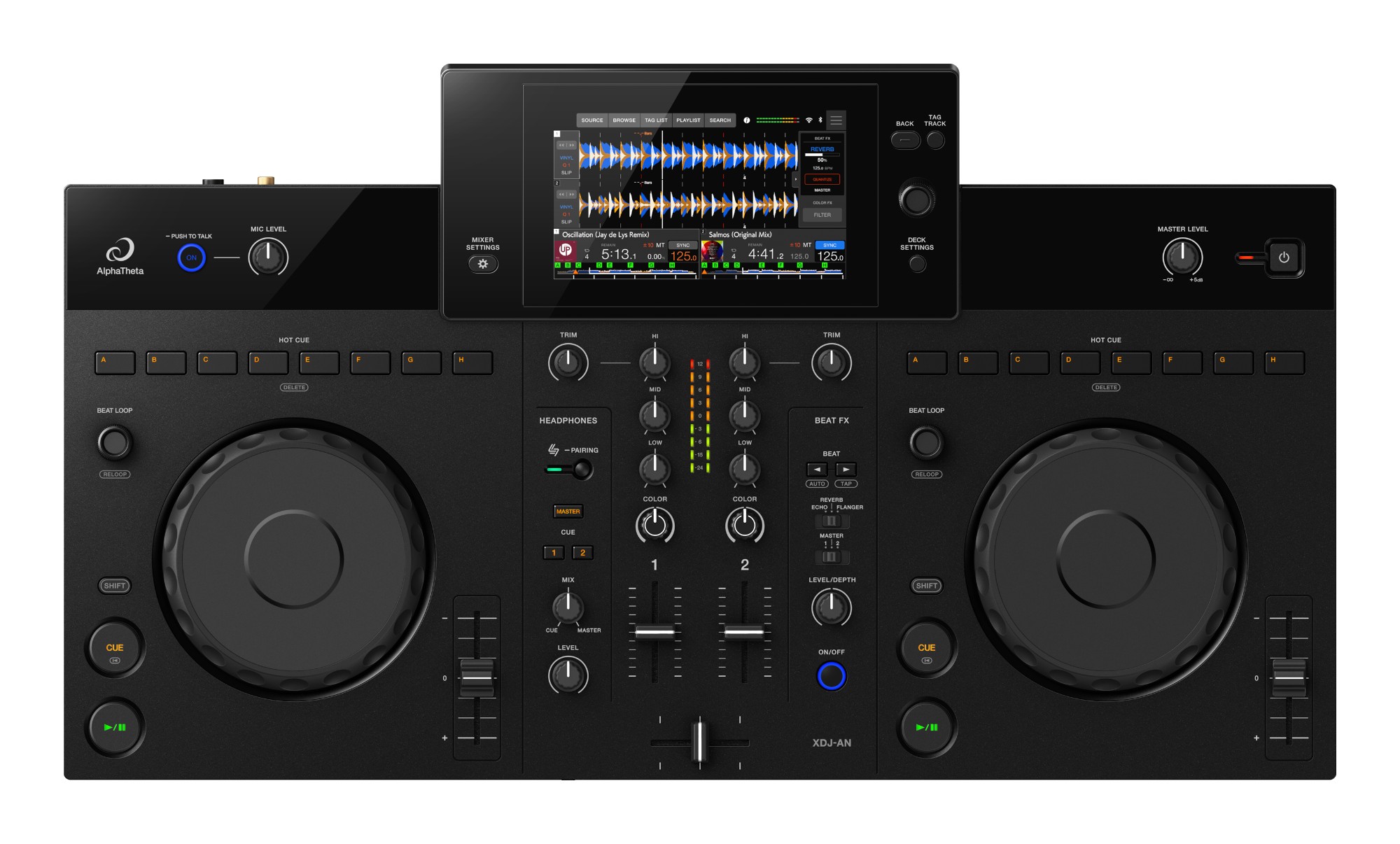 מערכת DJ הכל-באחד AlphaTheta XDJ-AN – 2 ערוצים, מסך מגע 7 אינץ' ו-Wi-Fi 2 מערכת DJ הכל-באחד AlphaTheta XDJ-AN – תמונה 2