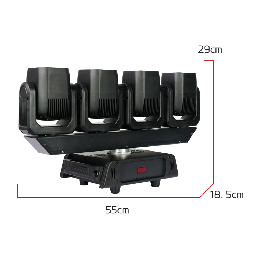פנס בים 4 ראשים מסתובבים 4×40W RGBW – Apextone 4-HEADS-BEAM 4 פנס בים 4 ראשים מסתובבים 4×40W RGBW – Apextone 4-HEADS-BEAM – תמונה 3