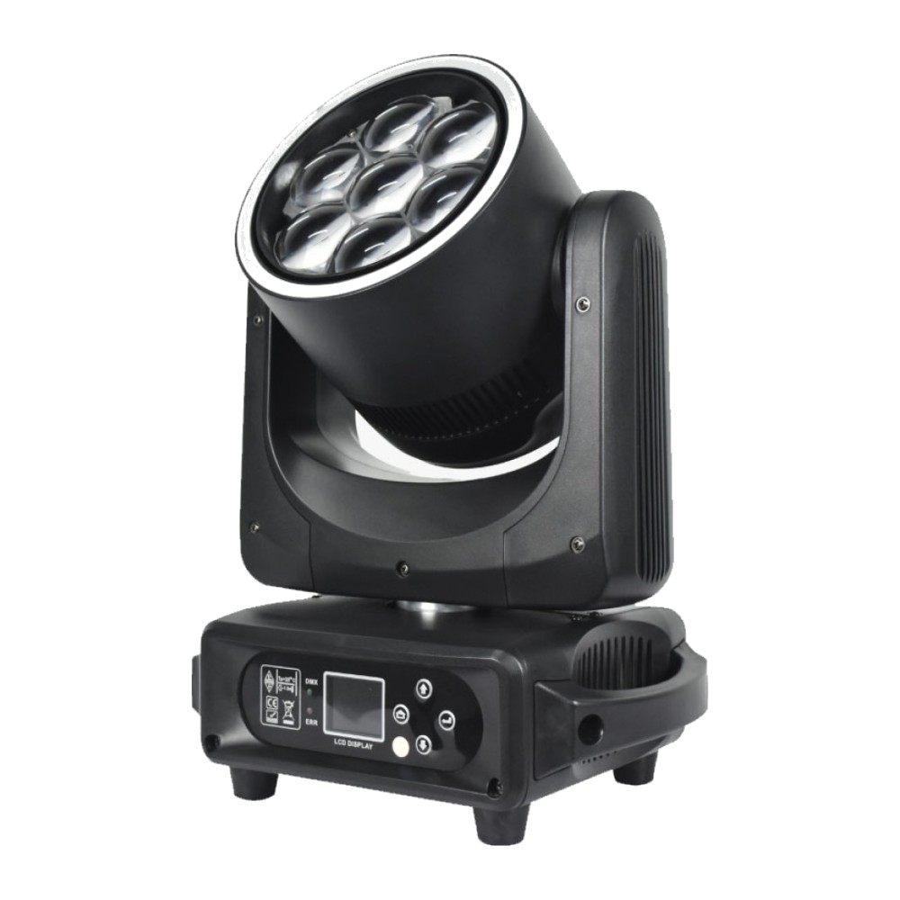 סט 4 ראשים נעים BEE 7×40W עם זום, קייס וקלמפים – Apextone 3 סט 4 ראשים נעים BEE 7×40W עם זום, קייס וקלמפים – Apextone – תמונה 2