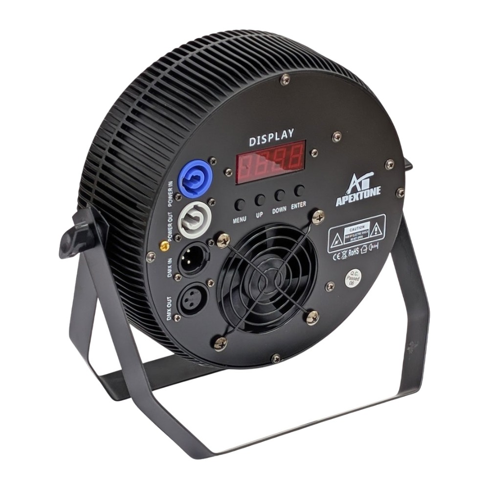 פנס לד שטוח 18×10W RGBWA עם טבעת לד – Apextone 18-5-RING 5 פנס לד שטוח 18×10W RGBWA עם טבעת לד – Apextone 18-5-RING – תמונה 4