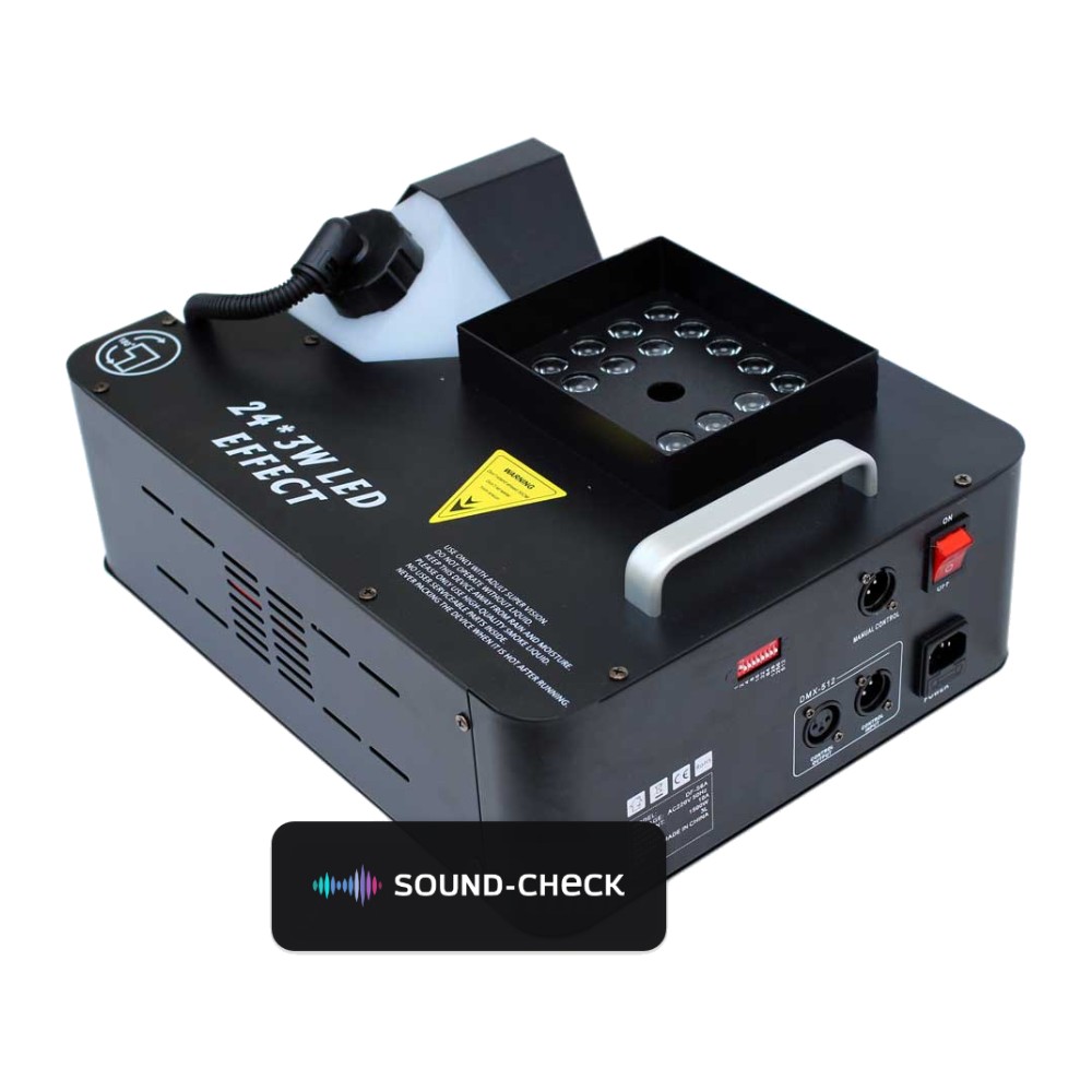 מכונת עשן 1500W עם 24 לדים RGB – Apextone FOG 1500W 3 מכונת עשן 1500W עם 24 לדים RGB – Apextone FOG 1500W – תמונה 2