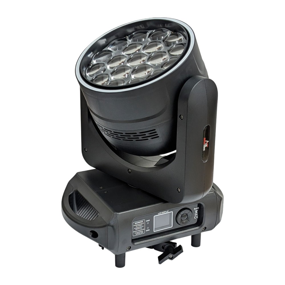 סט 4 ראשים נעים ווש 19×15W עם זום, קייס וקלמפים – Apextone 5 סט 4 ראשים נעים ווש 19×15W עם זום, קייס וקלמפים – Apextone – תמונה 4