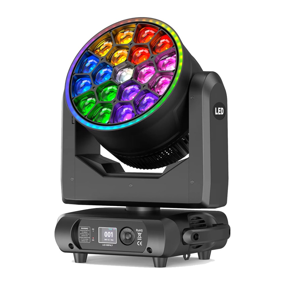 ראש נע ווש 19×15W RGBW עם זום וטבעת לד – Apextone 19x15W Zoom 1 ראש נע ווש 19×15W RGBW עם זום וטבעת לד – Apextone 19x15W Zoom