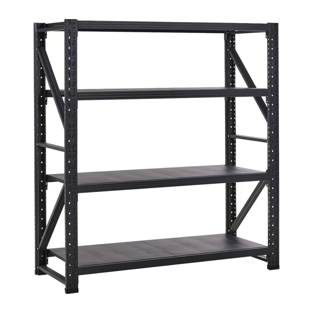 מערכת מדפים שחורה 200×200×60 – 4 מדפים, 200 ק״ג למדף – Apextone WR-BLC-20020060 1 מערכת מדפים שחורה 200×200×60 – 4 מדפים, 200 ק״ג למדף – Apextone WR-BLC-20020060