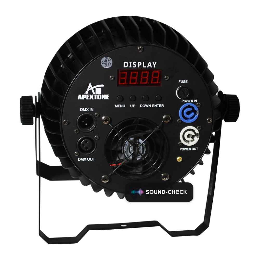 סט 8 פנסי לד שקטים 18×10W RGBW עם קייס – Apextone 3 סט 8 פנסי לד שקטים 18×10W RGBW עם קייס – Apextone – תמונה 2