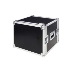ארגז ראק 8U לדרכים Flyht Pro – עומק 40 ס״מ, מכסים קדמי ואחורי, 4 סוגרי פרפר, שחור (יבוא בלעדי)