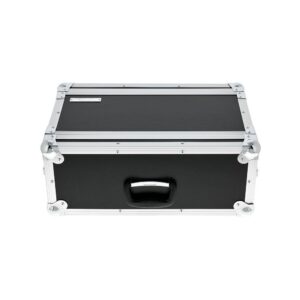 ארגז ראק 4U קומפקטי Flyht Pro – עומק 23 ס״מ, מכסים קדמי ואחורי, 4 סוגרים, שחור (יבוא בלעדי)