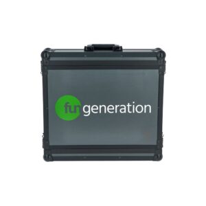 ארגז ראק 2U מעץ Fun Generation – עומק התקנה 35 ס״מ, שתי דלתות, מסילות מתכווננות, ידיות (יבוא בלעדי)
