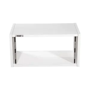 ראק שולחני לאולפן 5U בלבן – עומק התקנה 31.5 ס״מ, לוחות 19 מ״מ, תוצרת גרמניה