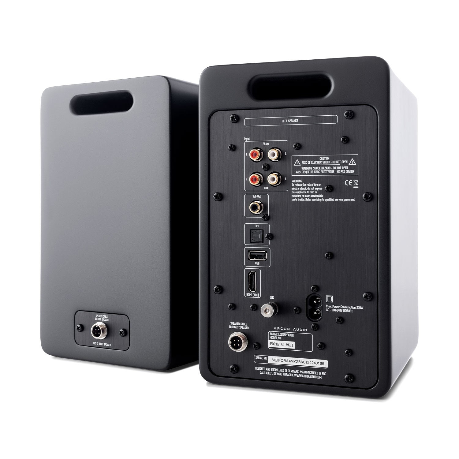 זוג רמקולים אקטיביים Argon Audio FORTE A4 MK2 – 4x80W, HDMI ARC ו-aptX HD 3 זוג רמקולים אקטיביים Argon Audio FORTE A4 MK2 – תמונה 3