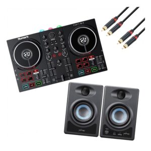 ערכת DJ Numark Party Mix Bundle – קונטרולר Party Mix II, מוניטורים וכבל RCA