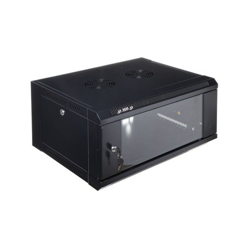 ארון תקשורת 6U שחור RBS-600 בעומק 600 מ״מ – מגיע מורכב, עם אפשרות למדף ומאוורר 1 ארון תקשורת 6U שחור RBS-600 בעומק 600 מ״מ