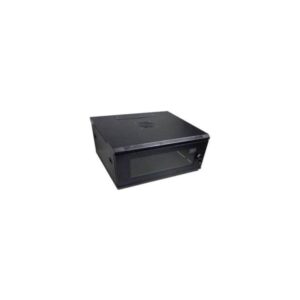 ארון תקשורת 6U שחור RBS-600 בעומק 600 מ״מ – מגיע מורכב, עם אפשרות למדף ומאוורר