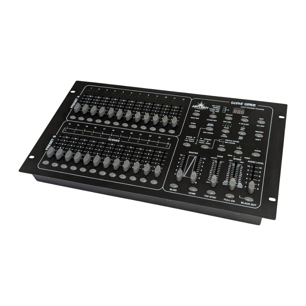 קונסולת תאורה DMX 24 ערוצים – Art Light PR-324 1 קונסולת תאורה DMX 24 ערוצים – Art Light PR-324