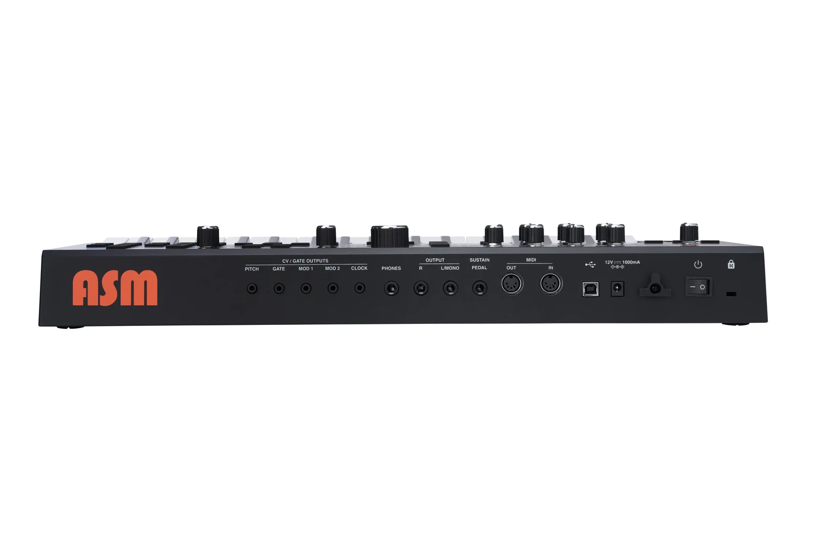 ASM Hydrasynth Explorer – סינתיסייזר 37 קלידים 2 ASM Hydrasynth Explorer – הפאנל האחורי וחיבורי האודיו, MIDI ו־CV