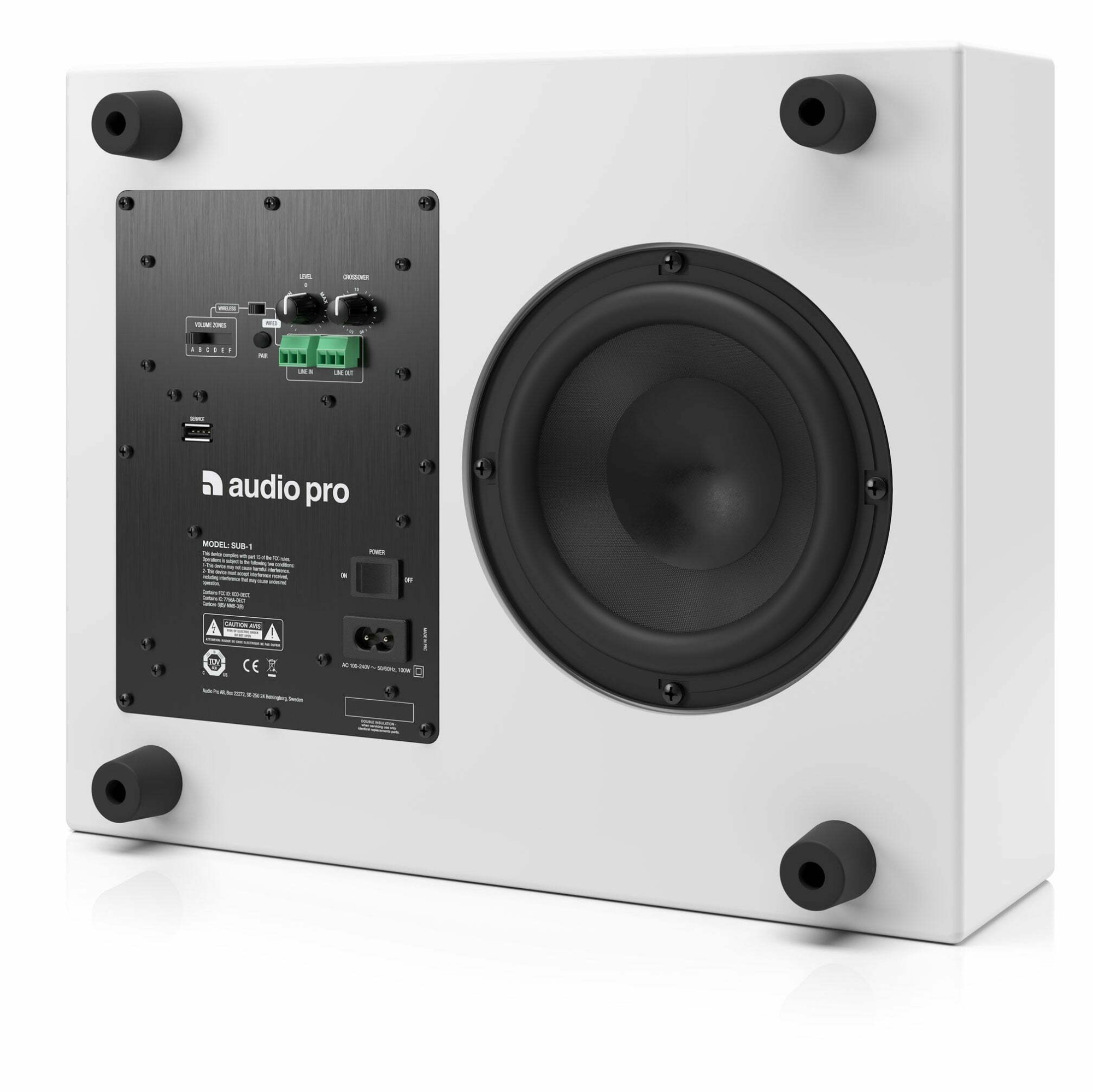 סאבוופר אלחוטי Audio Pro Business SUB-1 לבן – וופר 6.5 אינץ', 80W, 40–100Hz 4 סאבוופר אלחוטי Audio Pro SUB-1 – תמונה 4