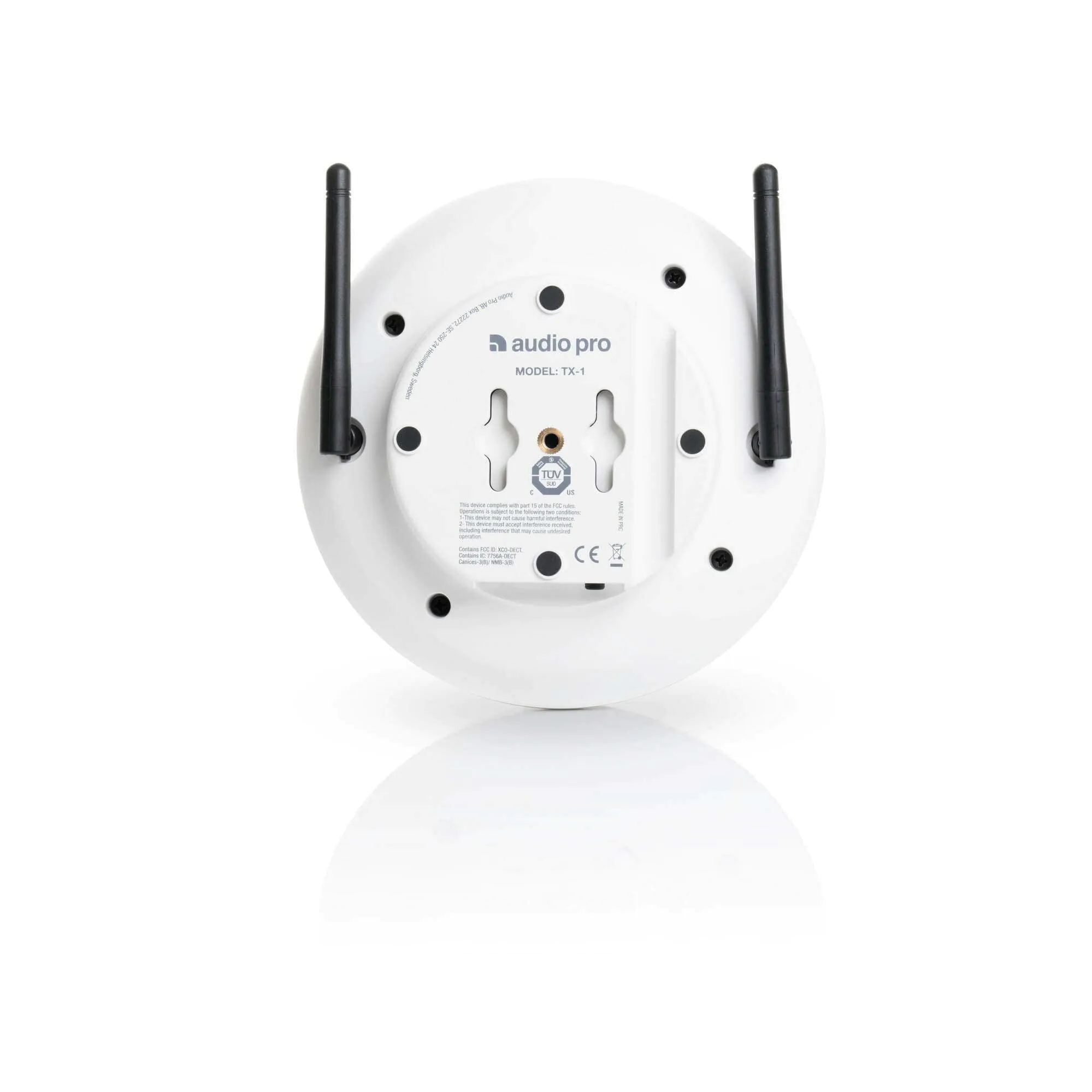 משדר אלחוטי Audio Pro Business TX-1 לבן – 1.9GHz, עד 31 רמקולים, טווח עד 100 מ' 4 משדר אודיו אלחוטי Audio Pro TX-1 – תמונה 4