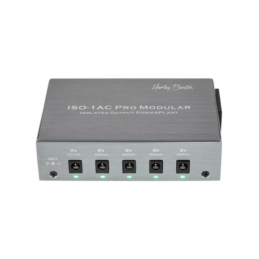 ספק כוח מבודד לפדלים Harley Benton – 5 יציאות 9V 500mA, יציאת AC לשרשור, אלומיניום (יבוא בלעדי) 2 ספק הפדלים המבודד – ספק כוח לפדלים, תמונה 2