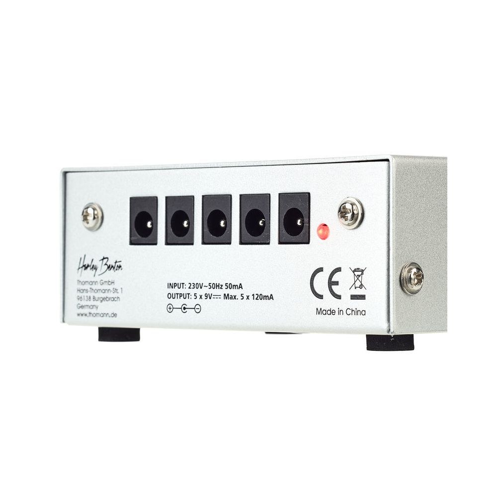 ספק כוח לפדלים Harley Benton – 5 יציאות 9V מבודדות, קומפקטי, כולל כבלים (יבוא בלעדי) 6 ספק הכוח הקומפקטי של Harley Benton – ספק כוח לפדלים, תמונה 6