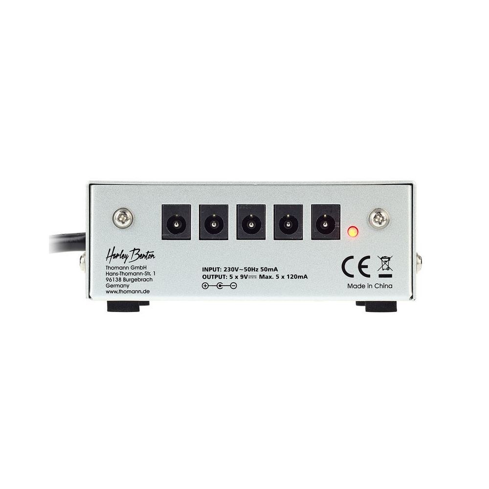 ספק כוח לפדלים Harley Benton – 5 יציאות 9V מבודדות, קומפקטי, כולל כבלים (יבוא בלעדי) 7 ספק הכוח הקומפקטי של Harley Benton – ספק כוח לפדלים, תמונה 7