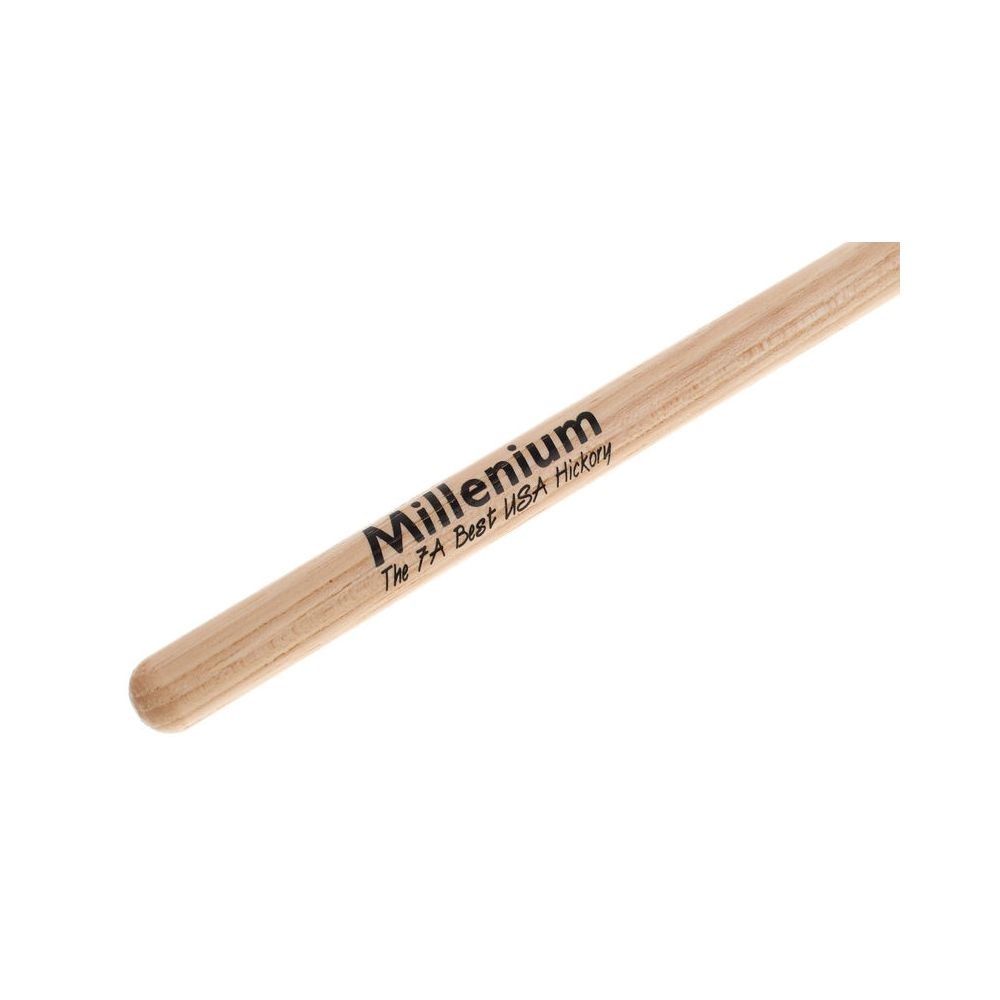 מקלות תופים Millenium 7A – עץ היקורי אמריקאי, דקים וקלים, זוג (יבוא בלעדי) 6 מקלות ה-7A של Millenium – מקלות תופים, תמונה 6