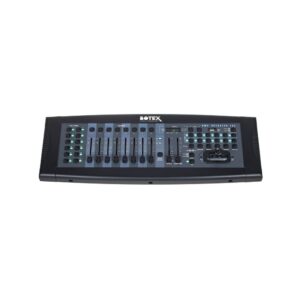 בקר DMX Botex ל-12 גופי תאורה – 192 ערוצים, ג׳ויסטיק, 240 סצנות, MIDI ושליטה לפי מוזיקה